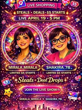 Live Shopping Party Poster - Vibrant Multicolor